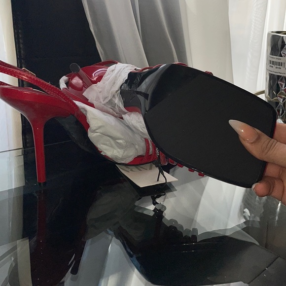 ZARA RED HEELED SANDALS - Picture 5 of 5